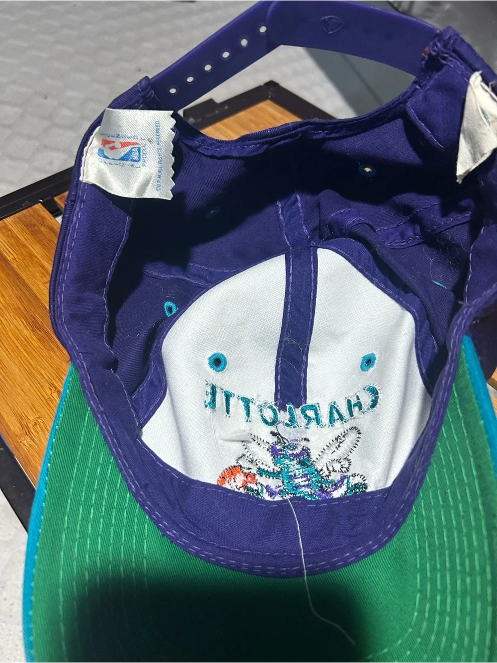 NBA Charlotte Hornets Purple and Teal Vintage Snapback Hat